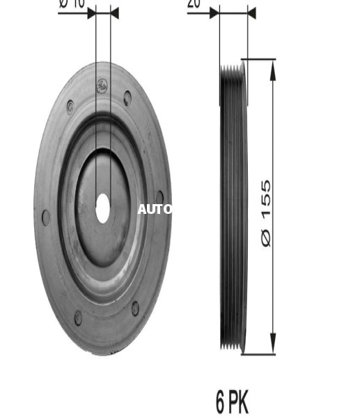 PEUGEOT 307,407,607, FORD FOCUS,GALAXY, VOLVO S40,V50 , FIAT ULYSSE , LANCIA PHEDRA CRANK PULLY